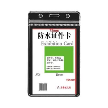 Imagem de Porta-Crachás E Cartões De Identificação Em PVC Transparente Impermeáv