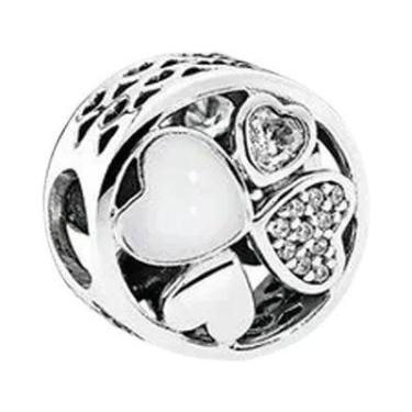 Imagem de Pulseira Feminina De Prata Esterlina 925 Com Pingente Redondo De Floco