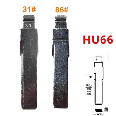 Imagem de 31 86 HU66 KD Lâminas De Chave Remota Dobrável 10 Peças Para VW Passat