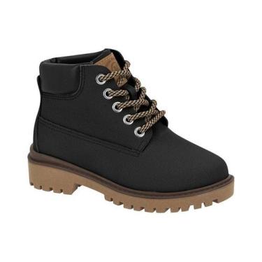 Imagem de Bota Coturno Molekinho 2144214 Infantil Masculino, Preto, 24