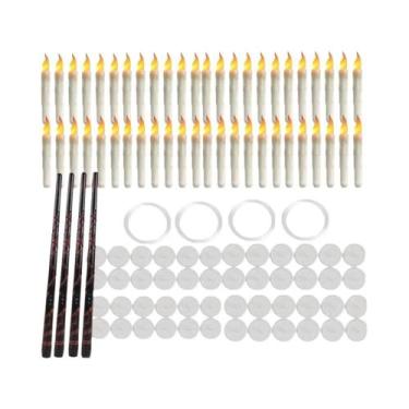 Imagem de Velas Flutuantes LED Com Controle Remoto, 12/48 Peças, Luz Quente Cint