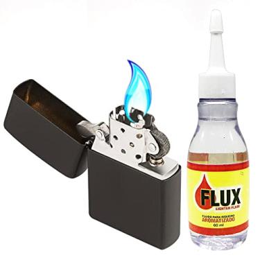 Imagem de Isqueiro em metal Recarregável + Fluído (preto)