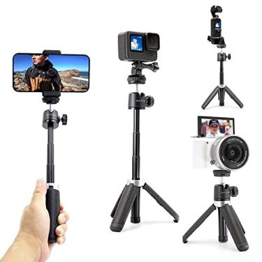 Imagem de MAXCAM Tripé de extensão, Mini vara de selfie tripé suporte alça para webcam iPhone Samsung Smartphone Gopro DJI Pocket Canon Sony Cameras Vlogging