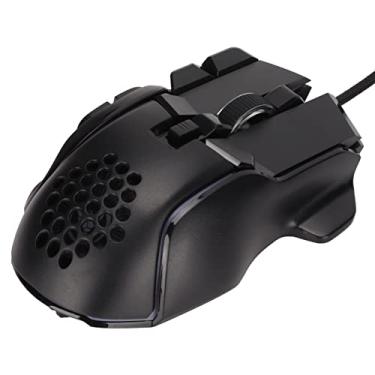 Imagem de Mouse com fio, mouse mecânico Aparência amigável para a pele Cor preta para Win para OS X