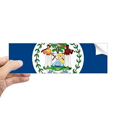 Imagem de DIYthinker Adesivo retangular de para-choque bandeira de Belize América do Norte país decalque de janela