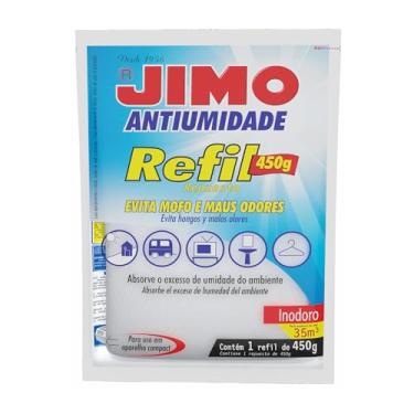 Imagem de Jimo Antiumidade Absorve Excesso de Umidade do Ar Previnindo Mofo Mau Cheiro Manchas Corrosão Ideal para Ambientes Fechados Refil Sustentável 450g