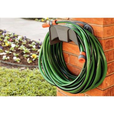Imagem de Mangueira Flex Para Jardim Verde Com Faixa Preta Em Pvc 4 Camadas 15 M Com Engate Rosquea