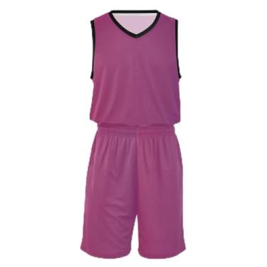 Imagem de Camiseta de basquete rosa gradiente, ajuste confortável, camisa de futebol 5 a 13 anos, Roxo dégradé 2, XXG
