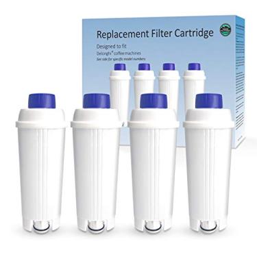 Imagem de Somune Filtro de água para máquina de café Delonghi DLSC002, filtro de água de substituição De'Longhi para expresso automático DeLonghi, compatível com ECAM, ESAM, ETAM, BCO, EC. (pacote com 4)