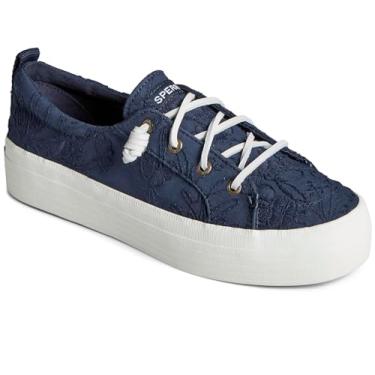 Imagem de Sperry Calçados femininos Crest Vibe Plataforma, Renda azul marinho, 34