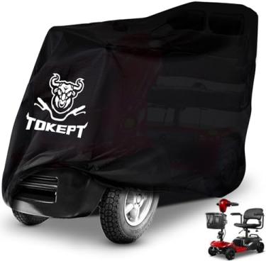 Imagem de Tokept Capa de scooter impermeável 420D preta Power Assisted Mobility Scooter Cover XL 142 cm