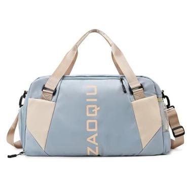 Imagem de Bolsa Mala Feminina Academia Esportiva Viagem, Bolsa esportiva de viagem, ideal Para Suas Viagens, Banhos De Piscina, Praia, Academia (Azul claro)