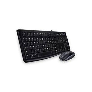 Imagem de Combo Teclado e Mouse com fio USB Logitech MK120 com Design Confortável, Durável e Resistente à Respingos, USB e Layout ABNT2