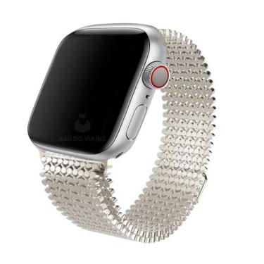 Imagem de Pulseira Dots Aço Magnética Imantada Compatível com Apple Watch - Baú 