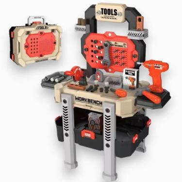 Imagem de Brinquedo Mesa De Ferramentas Elétrica Oficina Realista Top Que Vira M