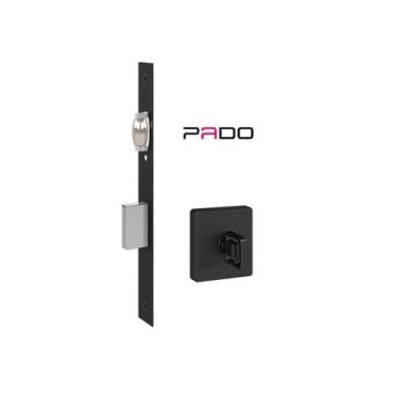 Imagem de Fechadura Rolete Porta Banheiro Wc Pivotante Pado Preta