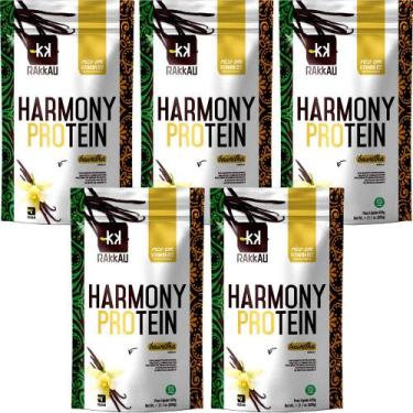 Imagem de Kit 5 Harmony Protein Baunilha Rakkau 600g Vegano - Proteína