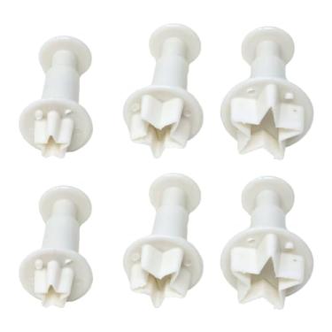 Imagem de yueton 2 conjuntos de mini moldes de mola em relevo em forma de estrela em forma de estrela, cortador de goma, molde de corte de biscoito para bolos, ferramentas de decoração faça você mesmo,