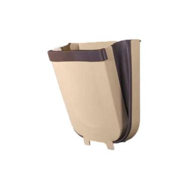 Imagem de Lixeira Extensível Retrátil Porta Gaveta Carro 5 Litros - Luatek, Bege