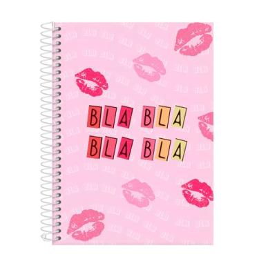 Imagem de Caderno Colegial 15 Matérias Euforia Bla Bla Rosa