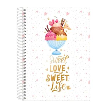 Imagem de Caderno Feminino Colegial Capa Dura 20 Matérias Doçura Sunday