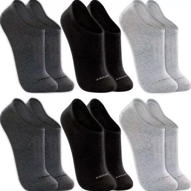 Imagem de Kit 6 Pares Meias Lupo Original Algodão Masculina Feminina Sapatilha S