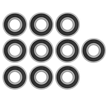 Imagem de Rolamentos rígidos de esferas com sulco profundo, rolamento 6202 rs, rolamentos de vedação de borracha duplos para motores, ferramentas elétricas, máquinas de jardim com 10 peças