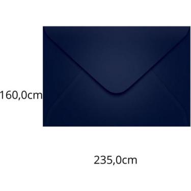Imagem de Envelope Convite Colorido 160X235 Azul Marinho Porto S80G Pacote com 1