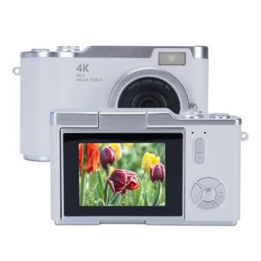 Imagem de Câmera Digital, Câmera Digital 1080p HD 48MP para Crianças Com Zoom de 8x, Anti Shake, Câmera de Viagem Compacta de Tela de Flip de 2,4 para Fotografia, Incorporada à Luz de