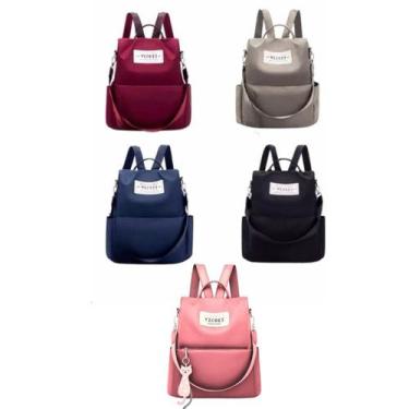 Imagem de Mochila Feminina Grande De Tecido Oxford À Prova D'água Casual/Bolsa D