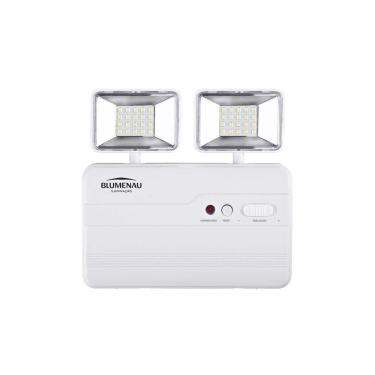 Imagem de Bloco Autônomo Led 2 Faróis Quadrado - Blumenau Iluminação 10w 2200 Lumens