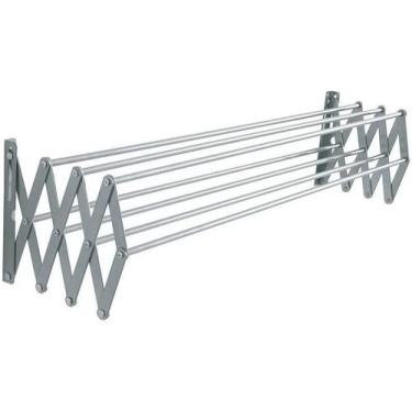 Imagem de Varal De Parede Retrátil Sanfonado 80 cm Real Escadas