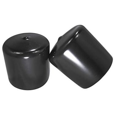 Imagem de Prescott Plastics Tampões De Plástico Flexíveis Para Furos 1 3/4" (44,45 Mm) Diâmetro Externo, Tampas Extremidade Tubo Metal Preto Redondo, Inserções Fortes Pernas Móveis, Resistentes A Impactos E I