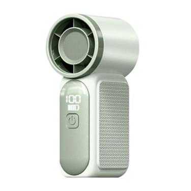 Imagem de MotiveTech Ventilador portátil de mão de 1 a 100 velocidades, mini ventilador de mão de 18 horas para mulheres, homens, ambientes internos e externos, escritório, Verde
