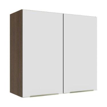 Imagem de Armário Aéreo 70 Cm 2 Portas Rustic/branco Veludo Lux - MADESA
