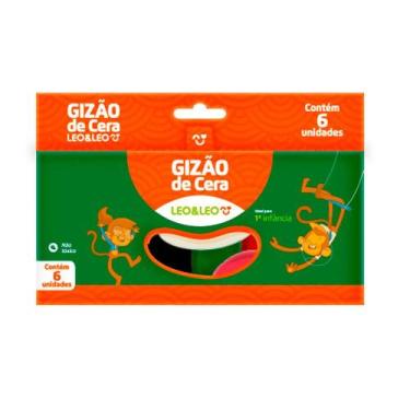 Imagem de Gizão de Cera 6 cores - Leo&Leo