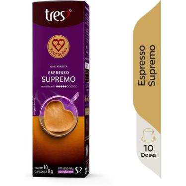 Imagem de Cápsulas Três Corações Caixa com 10 Cápsulas, Expresso Supremo