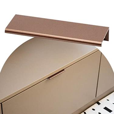 Imagem de 6 Puxadores Slim De Armario Retro Tito 64mm Cromado Bronze (Cobre Fosco)