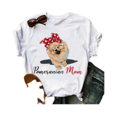Imagem de Camiseta Feminina Verão - Pomeranian Mom - Manga Curta, BR-G4, Wtq0001