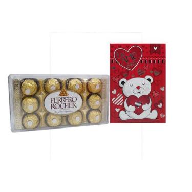 Imagem de Kit De Presente Para Amor Chocolate Ferrero Rocher + Cartão, Kit1