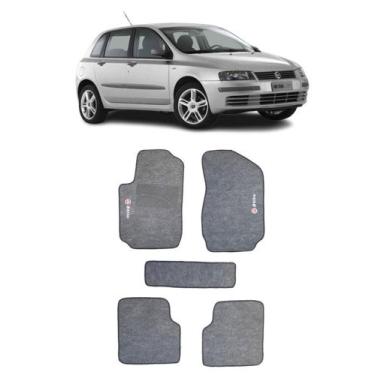Imagem de Jogo Tapete Carpete Fiat Stilo 2003 a 2011 Com Logo Bordado Grafite-40