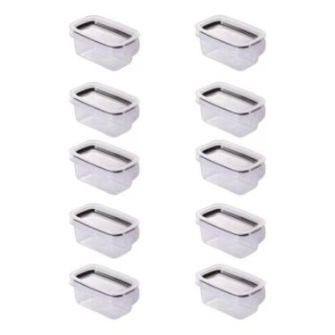 Imagem de Conjunto 8 Potes 175 ml Hermético Mantimento Trava Mais - Plasútil, po