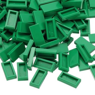 Imagem de PATIKIL 370 Pcs Flat Blocks Bulk, 1x2 Square Green Classic Tiles Smooth Surface Mini Building Blocks Accessories Compatible Bricks Kits for Building Floor Walls Mosaic Pixel Arts