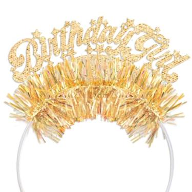 Imagem de xo, Fetti Gold Birthday Girl Headband - Fits Adult + Child | Bday Hair Accessory, 21st Party Favor, Golden Decorations, 30th Supplies, Sweet 16, Cute Head Piece