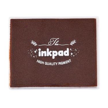 Imagem de GTLZLZ Bloco de tinta grande para carimbos de borracha, 12,7 cm x 10,16 cm almofada de carimbo de artesanato lavável para crianças, almofada de tinta de impressão digital para papel, scrapbooking