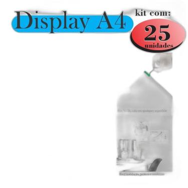 Imagem de 25 Display A4 Expositor Porta Folha Quadro Aviso Parede Petg