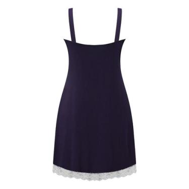 Imagem de Moda feminina casual renda borda com decote em V cor sólida regata ves