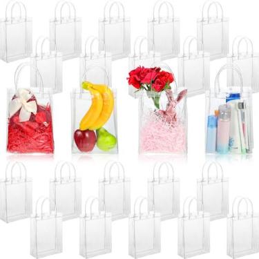 Imagem de Sacos de presente Saintrygo em PVC transparente com alças 23x17x7cm (2