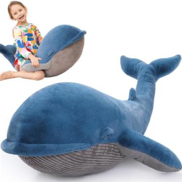 Imagem de Brinquedo de pelúcia MaoGolan de 110 cm, baleia de pelúcia, grande e m