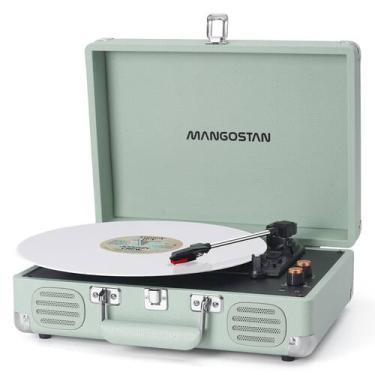 Imagem de Toca-discos MANGOSTAN de 3 velocidades Bluetooth portátil verde